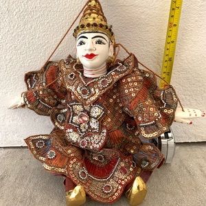 VTG East ASIA hand PUPPET HOME DECOR ART design GC